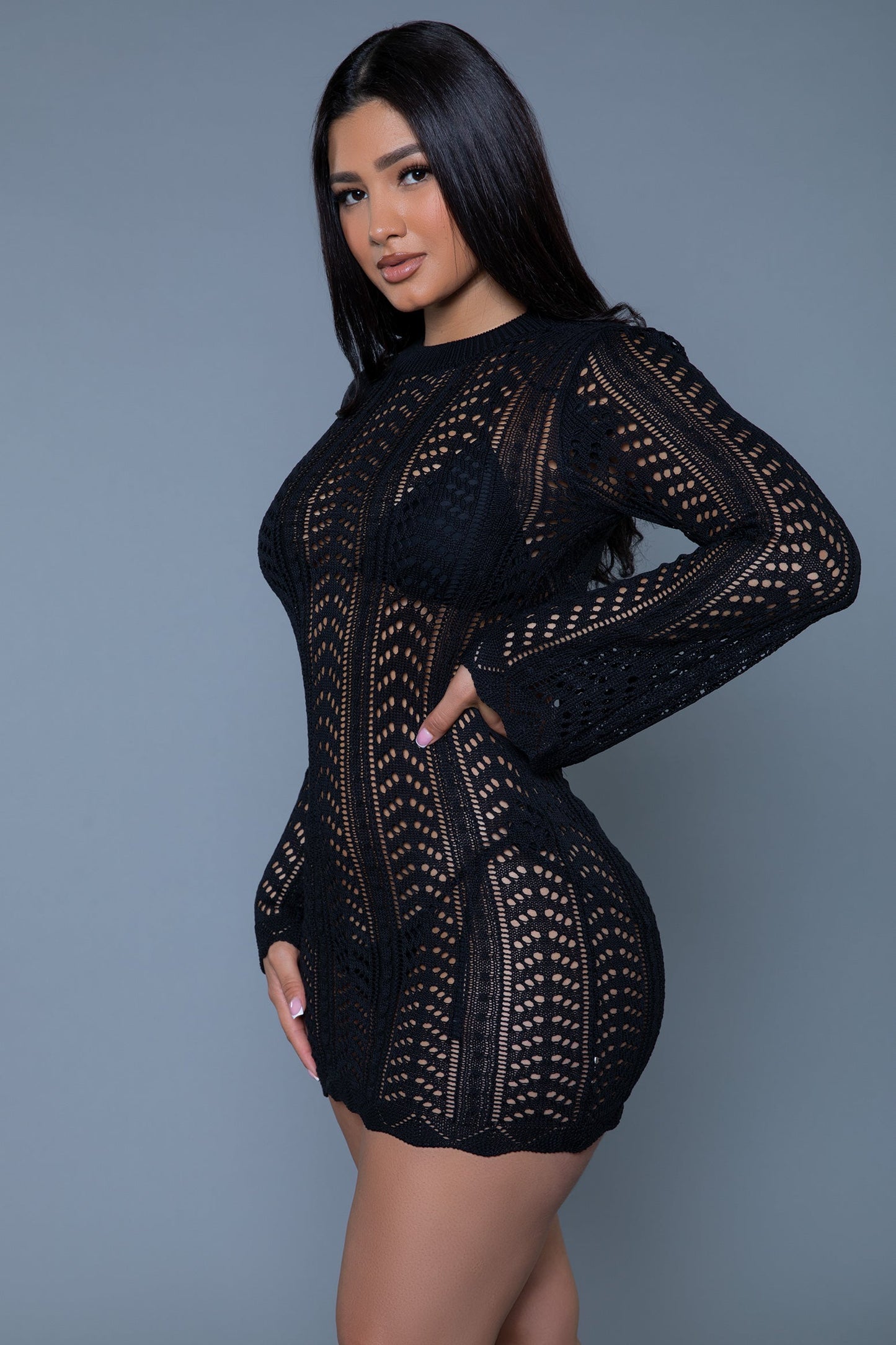 2409 Kinsley Crochet Mini Dress