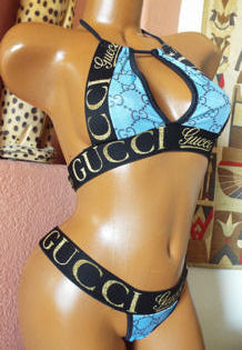 CANDY GIRL BANDED HALTER TOP AND THONG OR SCRUNCH