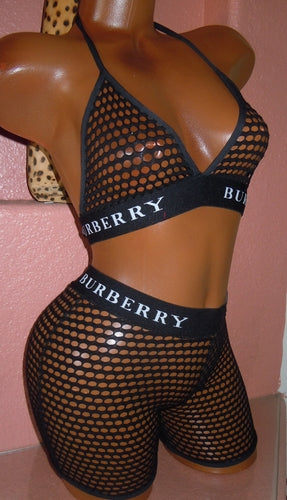 HOT BANDED BIKER SHORT SET LYCRA OR CABARET