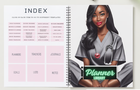 IT GIRL Nurses Planner and Journal Undated for Personal Use