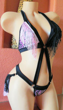 LOVE CHILD THONG BACK FRINGE ONE PIECE BY BLUE ORCHID