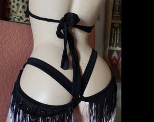 LOVE CHILD THONG BACK FRINGE ONE PIECE BY BLUE ORCHID