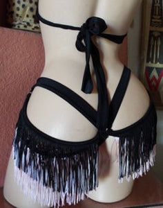 LOVE CHILD THONG BACK FRINGE ONE PIECE BY BLUE ORCHID