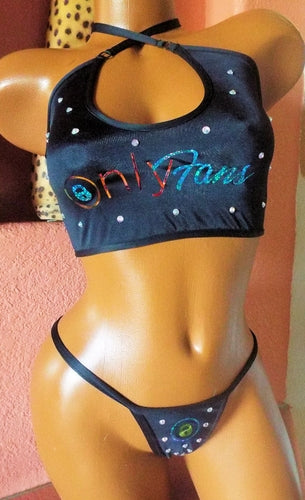 ONLY FANS RHINESTONE & GLITTER 2 PC BY BLUE ORCHID