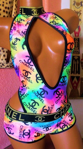 CARNIVAL TIE BACK ONE PIECE W SHORTS