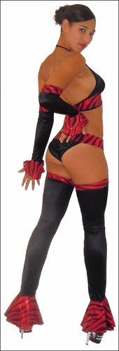 RACY RUFFLE LEGGING SET W/GLOVES TOP AND SCRUNCHBUTT BY BLUE ORCHID