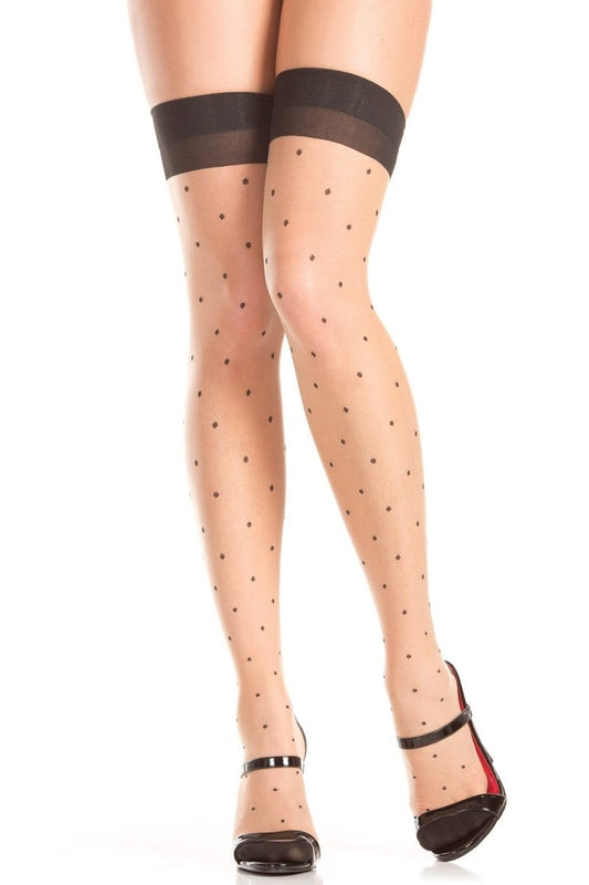 BW797 Polka Dot Thigh Highs